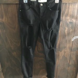 Black ripped jeans